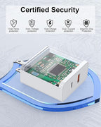 BLAVOR USB C Charger, 20W Dual Port USB Fast Wall Charger with Cable for iPhone, Galaxy, iPad and More