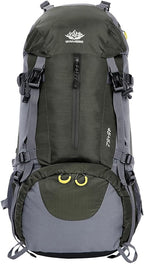 WoneNice 50L(45+5) Waterproof Hiking Backpack - Outdoor Sport Daypack with Rain Cover
