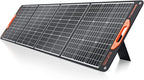 200W Portable Solar Panel for Power Station Generator, 12V/24V Flexible Foldable Solar Panel Kit Lightweight High-Efficiency Solar Charger Power Backup for Outdoor Van Camper Boat Caravan Off-Grid