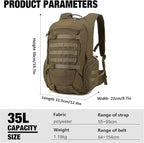 Mardingtop 35L Tactical Backpacks Molle Hiking daypacks for Camping Hiking Military Traveling Motorcycle