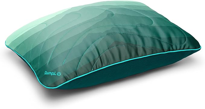 Rumpl The Adjustable Camp Pillow - Full Size Packable Outdoor and Travel Pillow, Two-Sided Temperature Control, 22" x 15", Cascade Fade