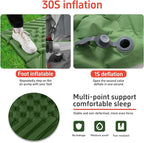 Camping Sleeping mat and Inflatable Pillow - Set, Portable, Ultra-Light, Thickened, Quick to inflate in 30s, can be Spliced. Suitable for Backpacking, Hiking, Camping and Other Scenes