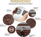 VENTURE 4TH RFID Money Belt for Travel with RFID Blocking Sleeves – Slim Hidden Travel Wallet & Passport Holder for Men & Women, Lightweight Anti-Theft Pouch to Protect Cash, Cards & Documents - Brown