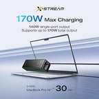 EF ECOFLOW Rapid Power Bank 25,000mAh, 170W Portable Charger with Dual 140W USB-C Ports for Multi-Device Charging, Smart TFT Screen, Compatible with iPhone Series, Samsung, Laptop and More (Green)