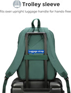 Swissdigital Design Big Student Laptop Backpack with Fun Personalized Patches For College Boy & Girl, Middle High School Teen Bookbag Cool Travel Daypack Green - Includes 3 Patches | SD1718-22