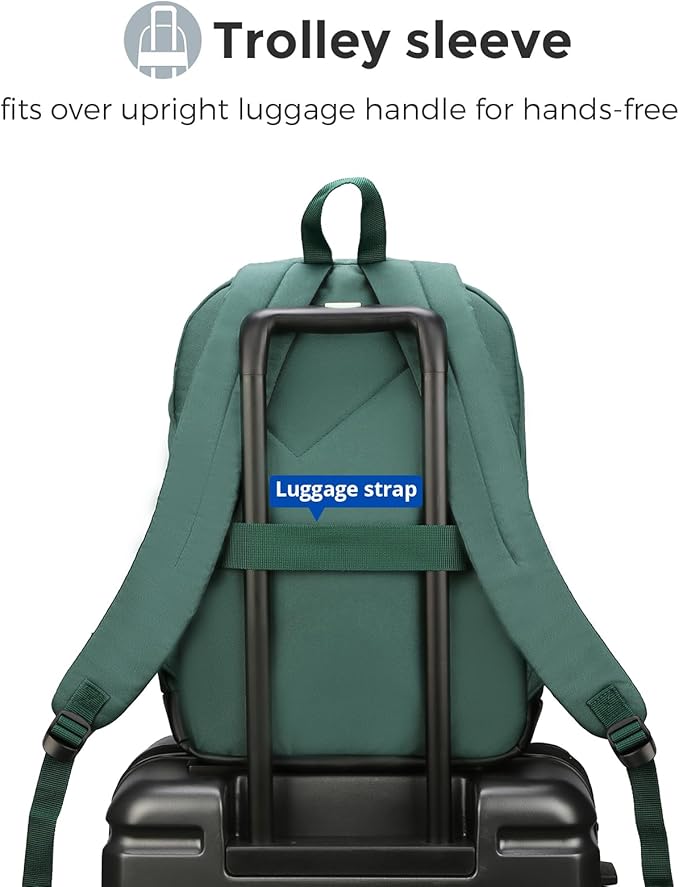 Swissdigital Design Big Student Laptop Backpack with Fun Personalized Patches For College Boy & Girl, Middle High School Teen Bookbag Cool Travel Daypack Green - Includes 3 Patches | SD1718-22