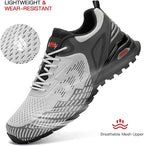 Kricely Men's Trail Running Shoes Non Slip Hiking Shoes Tennis Shoes Fashion Sneakers Workout Footwear