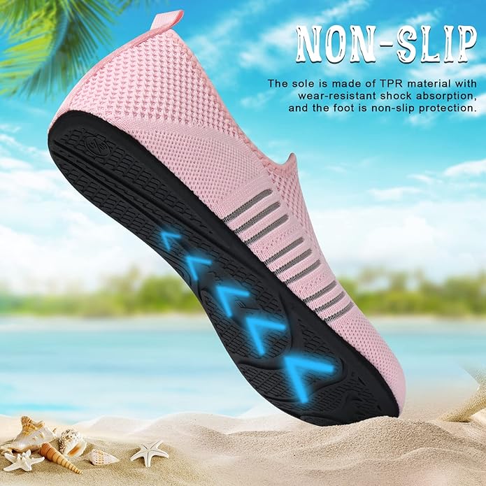 ANLUKE Womens Mens Water Shoes Barefoot Quick-Dry Aqua Socks for Beach Swim Surf Water Sport