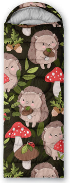 QOOMO Animals Camping Sleeping Bags,3 Season Warm & Cool Weather,Lightweight,Waterproof Sleeping Bags for Adults & Kids,Traveling,and Outdoors,Camping Gear Equipment