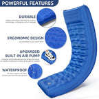 Sleeping Pad, Ultralight Thicken Inflatable Sleeping Pad for Camping, Built-in Pump, Great for Camping, Hiking, Carry Bag, Repair Kit, Compact & Lightweight Air Mattress(Blue)