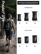 IDRYBAG Waterproof Backpack for Men 20L/30L/40L, Floating Dry Bag Kayak, Dry Backpack Hiking