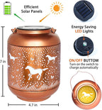 2 Pack Horse Solar Lanterns Outdoor Waterproof,Hanging Solar Lights Horse Gifts for Women Men Metal LED Decorative Light for Yard,Patio,Lawn,Tabletop,Pathway,Landscape,Garden Decor
