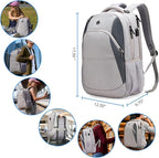 Swissdigital Design Business Laptop Backpack, College Laptops Backpack with USB Charging Port for Men and Women Fits 16 Inch Notebook, Mauve Grey | SD1670-05
