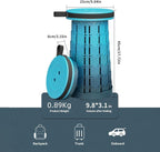 Ultra-Lightweight Collapsible Stool - Portable Folding Seat for Camping, Hiking, Travel & Outdoor Activities (Gradient Blue)