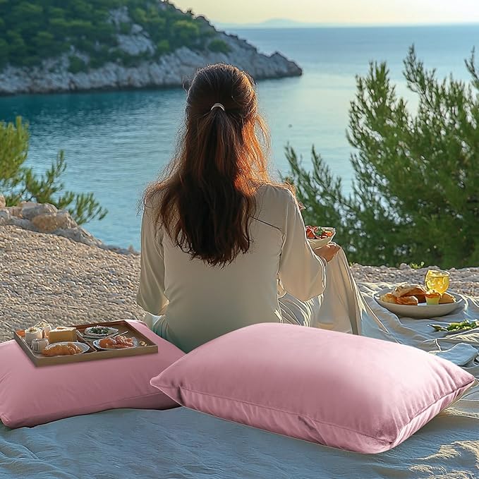 Small Gel Memory Foam Camping Pillow Travel - Contoured Support -Compressible Pillow Ideal for Backpacking, Camping, Travel, Car, Airplane,Office Nap