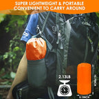 Extra Thick 4.8" Camping Sleeping Pad, Inflatable Sleeping Pad with Pillow, 78"x27", Ultralight Camping Mattress Pad with Built-in Foot Pump for Tent,Hiking,Backpacking & Picnic (Orange)