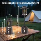 Retro Classic LED Camping Lantern, Rechargeable Stepless Dimming Vintage Lantern, 3 Light Modes (2000K-6500K), 8000mAh Power Bank, Bright Hanging Tent Light for Indoor & Outdoor, Hiking, Camp