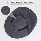 Rosoz Outdoor Sun Hat for Men Women, UPF50+ Protection Safari Cap Wide Brim Mesh Fishing Hat with Neck Flap Beach Garden