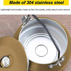 Camping Kettle Outdoor Campfire Camp Kettle, 1L Stainless Steel Camp Tea Coffee Pot, Portable Lightweight Teapot Fast Heating Boiling Water, Ideal for Hiking Picnic Travel, Brown