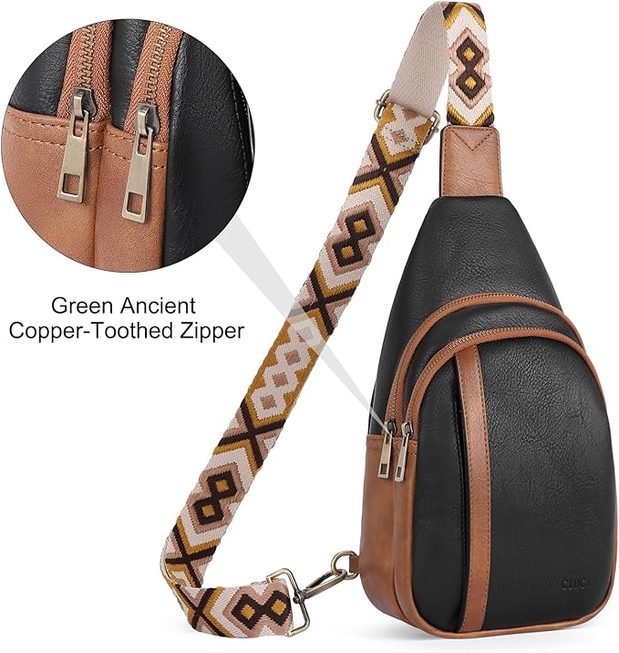CLUCI Crossbody Bags for Women Men,Leather Sling Bag Cross Body Backpack for Woman Gifts for Women Birthday Unique