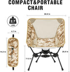 MOON LENCE Portable Camping Chair Backpacking Chair - The 4th Generation Ultralight Folding Chair - Compact, Lightweight Foldable Chairs for Hiking Mountaineering, Beach