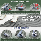 Double Sleeping Pad for Camping - Ultralight Camping Mattress with Pillow, Built-in Foot Pump, Compact Inflatable 2-Person Portable Mat for Backpacking, Hiking, Car Traveling, Beach, Tent