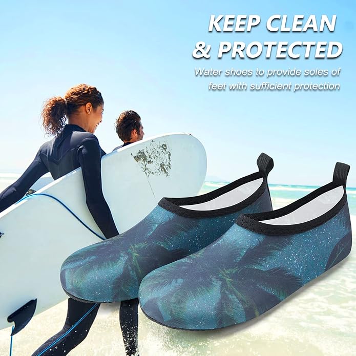 Deevike Water Shoes for Women Men Barefoot Quick-Dry Aqua Socks Slip-on for Beach Swim Surf Yoga Exercise