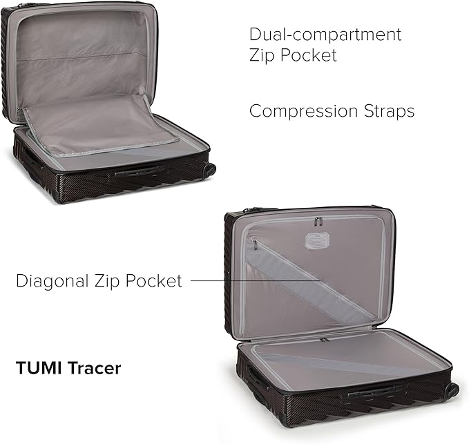 TUMI - 19 Degree Lite 4 Wheel Luggage - Lightweight and Highly Durable, Modern Contour, Hard Shell Men's and Women's Suitcase - 30" Extended Trip Packing Case, Black Graphite