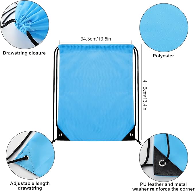 Kuhome 20Pcs Drawstring Backpacks Bulk String Bag Cinch Sack Pack Storage Knapsack Polyester Gift Bags Sports Drawstring Bags for Trip Gym Party Bags(20 Colors)