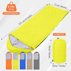 Macarrie 10 Pcs 0 Degree Camping Sleeping Bags Bulk for Adults Cold Weather 4 Season Warm Sleeping Bag with Compression Sack for Homeless Donation Shelter Emergency Hiking