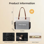 LOVEVOOK Tote Bag, Work Tote Bags for Women with Large Cup Holder, Large Capacity Teacher Tote with Multi Pockets, Nurse Diaper Bag with Padded Laptop Compartment, 15.6 Inch Black Brown