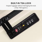 LEVEL8 Carry on Suitcase for Women Men, Carry-on Luggage Airline Approved, Travel Bag with Spinner Wheels, Lightweight Luminous Textured Hard Shell, Tsa Lock, 20 Inch, Cream White