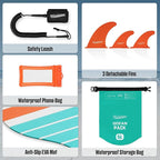 Inflatable Paddle Boards for Adults and Youth, 11'x33 Wood Grain Stand Up Paddle Board with SUP Accessories, Portable Inflatable Paddleboard for All Skill Levels,Blow Up Paddle Board as Present