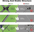 LET'S CAMP Oversized Folding Camping Chair Portable Outdoor Heavy Duty Padded Chairs Lawn Chair with Cup Holder, Storage Pocket and Cooler Bag, Supports 450LBS, for Camp, Travel, Picnic,2 Pack(Blue)