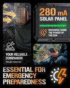 ToughTested 16,000 mAh Fast Charging Solar Power Bank, Portable Solar Charger External Battery Bank with Wireless Charging | IP65 Waterproof, Dustproof, Shockproof for Camping, Travel & Emergency Use