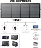 GRECELL 350W Portable Solar Panel for Power Station Generator, Foldable Solar Panel, 37.4V High-Efficiency Solar Charger 350W Power Backup with XT60/Anderson Output for Outdoor Van Camper Off-Grid