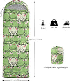 QOOMO Camping Sleeping Bags,3 Season Warm & Cool Weather,Lightweight,Waterproof Sleeping Bags for Adults & Kids,Traveling,and Outdoors,Camping Gear Equipment