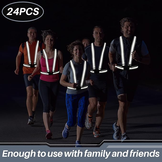 Hercicy Reflective Running Vest Reflective Running Shirt with Safety Straps High Visibility Construction Vest for Night Cycling Hiking Jogging Dog Walking