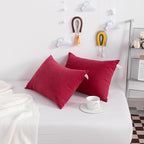 NTBAY Tiny Pillows, Down Alternative 7"x11" Microfiber Mini Pillow for Travel, Pets, Soft Machine Washable Small Pillows for Neck, Wrist, Lumbar and Knee, Red