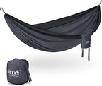ENO DoubleNest Hammock - Lightweight, Portable, 1 to 2 Person Hammock - for Camping, Hiking, Backpacking, Travel, a Festival, or The Beach - Charcoal/Black
