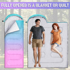 Sleeping Bags for Adults, 3 Seasons Warm & Cold Weather Waterproof Lightweight Backpacking Camping Sleeping Bag for Indoor Outdoor Camping Hiking Traveling, Camping Gear Equipment