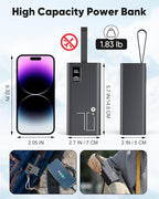 Portable Charger 70000mAh Power Bank Fast Charging, External Battery Pack High Capacity, 30W USB C Battery Bank PD&QC 3.0, 5 Output 2 Input, LED Display Powerbank for iphone Tablet Camping Travel