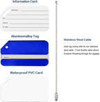 2Pack Blue Aluminum Luggage Tags, Luggage Tag Holders for Travel Luggage Baggage Identifier by Ovener