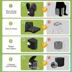 Portable Toilet Kit, Camping Toilet with Pop-Up Privacy Tent and Poo Gel Toilet Bags, Washable Portable Outdoor Showers Changing Rooms