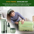 Avocado Skin Care Set, Skincare Gifts Kits For Hydrating Skin, Facial Kit For Women With Facial Cleanser, Serum, Face Cream, Eye Cream, Travel Skincare Set.(4 Pieces)