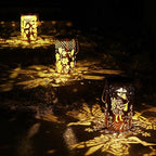 Solar Lanterns Outdoor Waterproof Flower Fairy Garden Decorations Gifts for Women Gifts for Mom Grandma Birthday Gifts Hanging Solar Lanterns Outdoor for Patio Decoration, Deck, Lawn, Passageway