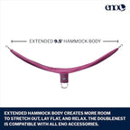 ENO DoubleNest Hammock - Lightweight, Portable, 1 to 2 Person Hammock - for Camping, Hiking, Backpacking, Travel, a Festival, or The Beach - Plum/Berry