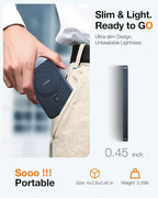 TORRAS EasyGo 0.45" Slim Magnetic Portable Charger Power Bank for iPhone, 5000mAh 22.5W PD Fast Charging Wireless Battery Pack Compatible with Magsafe, iPhone Air,Pro,Pro Max,17,16,15,14,13,12, Black