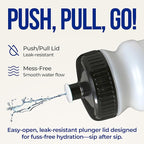 Rolling Sands USA Made 20 Ounce Sports Water Bottles - 6-Pack BPA-Free Blank Sports Bottles for Small Teams, Adults & Kids - White Bottle/Red Lid, No Smell No Taste