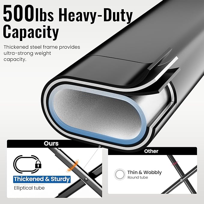 Oversized Folding Camping Chairs for Adults Heavy Duty, Support 500lbs Big and Tall High Back Camping Chairs for Heavy People Padded Lawn Chairs Camp Chairs for Indoor,Beach,Camp,Lawn,Outdoor,Brown